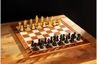 Figuras de ajedrez alemanas (Timeless) de 3,5 pulgadas con hetmans adicionales
